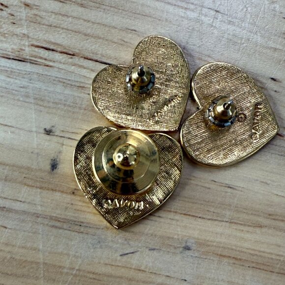 Vintage Avon Heart Of America Gold-Tone Enamel Patriotic American Flag Heart Pos - Picture 15 of 16